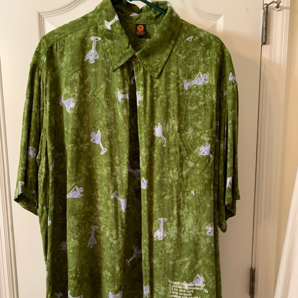 Martini print Hawaiian style shirt